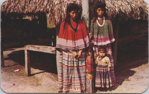 USA Indian Native American Indian Maids and Child Miami Chrome Postcard 09.25