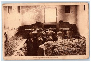 c1910's WWI Military Trench Farmhouse German Soldier Posted Antique Postcard 