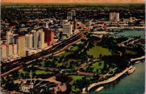 Florida Miami Bayfront Park & Hotels On Biscayne Boulevard 1941