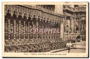 Old Postcard Auch Basilica St. Mary Choir north coast (1520)