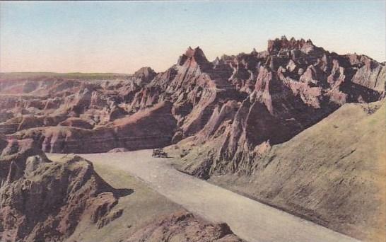 Going Up To The Pinnacles The Badlands Nat Monument South Dakota Hand Colored...