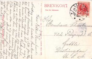 AALBORG DENMARK DANEMARK BANEGAARDSPLADSEN POSTCARD c1911