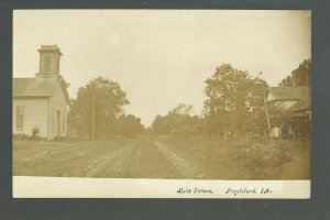 Finchford IOWA RPc1910 MAIN STREET nr Waverly Cedar Falls Janesville GHOST TOWN?