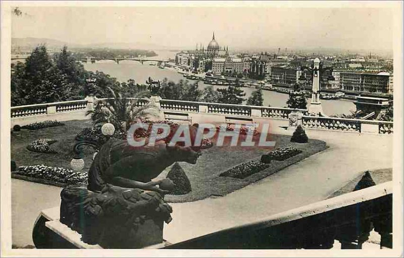 Old Postcard Budapest View from the royal castle