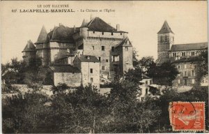 CPA Le Lot Pittoresque LACAPELLE MARIVAL - Le Chateau et l'Eglise (122924)