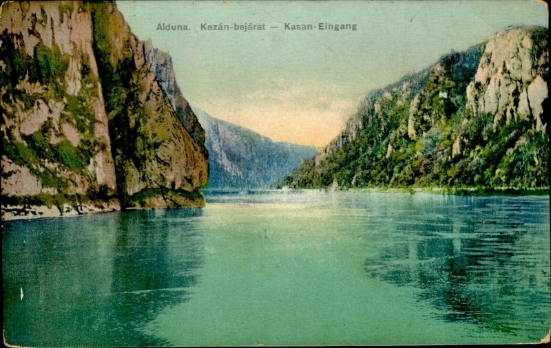 IMR00292 romania mehedinti alduna intrare cazane entrance danube river ca 1915