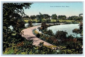 1911 Road River View Attleboro Falls Massachusetts MA Antique Posted Postcard