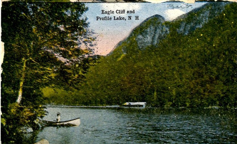 NH - Franconia Notch. Eagle Cliff & Profile Lake (Miniature Postcard, 3.5 X ...