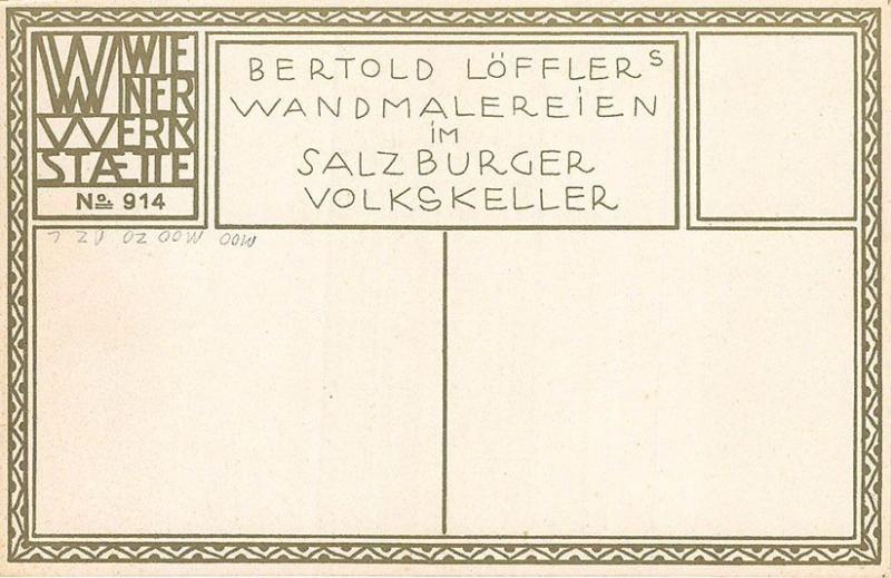 Berthold Löffler Wiener Werkstätte Venus Und Eros Nude Postcard 