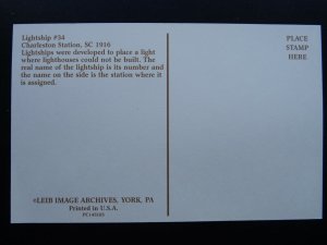 American Lightship THE CHARLESTON LIGHTSHIP - Old Postcard