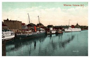 Postcard BOAT SCENE Victoria British Columbia BC AP6974