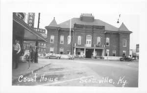 H76/ Scottville Kentucky RPPC Postcard c1950s County Court House 147