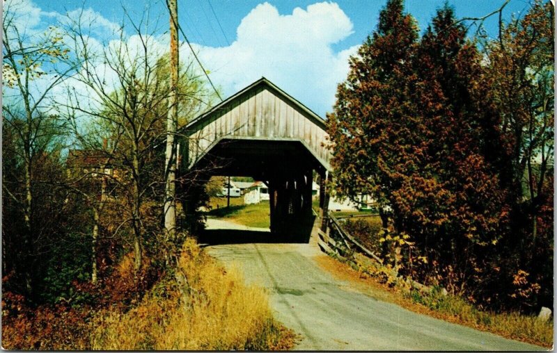 Old Covered Bridge Lyndon Vermont VT Postcard VTG UNP Koppel Vintage Unused 