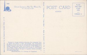 NY World's Fair 1939 Consumers Building Unused Linen Postcard F37