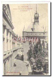 Toulouse Old Postcard Street frontage west of the keep and the Capitol