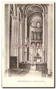 Old Postcard Chauvigny L & # 39Eglise St Pierre