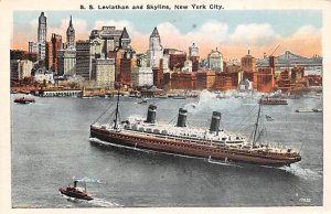 SS Leviathan United States Line Unused 