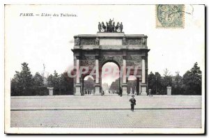 Old Postcard Paris Arc Tuileries