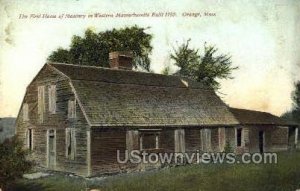 First Home of Masonry - Orange, Massachusetts MA Postcard