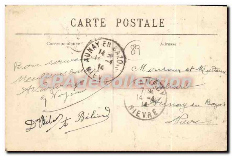 Postcard Old Saint Florentin On Overview