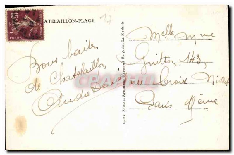 Old Postcard Chatelaillon Plage