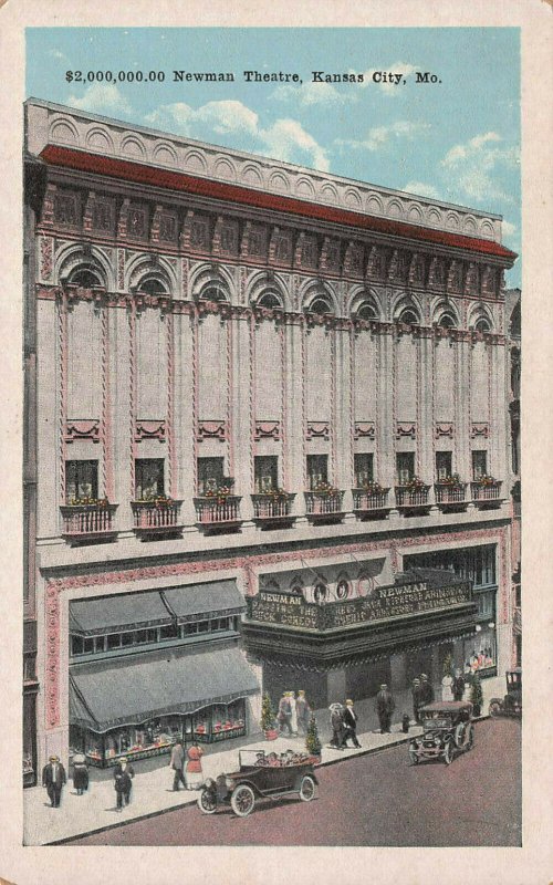 $2,000,000.00 Newman Theater, Kansas City, Missouri, 1920 Postcard, Unused