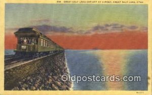 Great Salt Lake Cut Off, Utah, UT USA Trains, Railroads Unused close to perfect