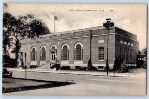 Leominster Massachusetts MA Postcard Post Office Building Exterior 1910 Vintage