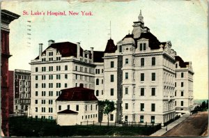 St Luke's Hospital New York City NY NYC 1913 DB Postcard E7