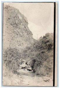 1915 Mountain Stream Scene DPO Hartland Washington WA RPPC Photo Postcard