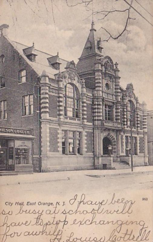 New Jersey East Orange City Hall 1906
