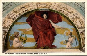 Washington D C Congressional Library Mural Melpomene Muse Of Tragedy By Edwar...