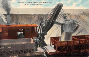 Buford Wyoming Loading Sherman Gravel Union Pacific Railroad Postcard AA53665