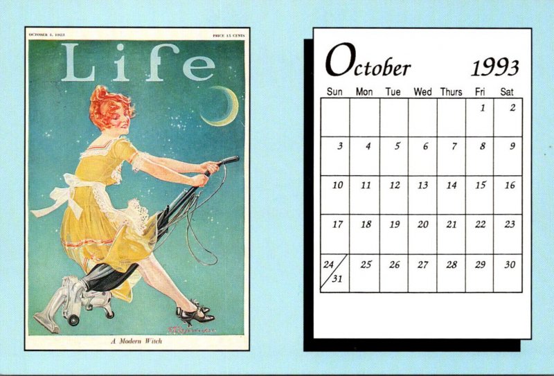 1993 Limited Edition Calender Card October Postcard Collector Magazine