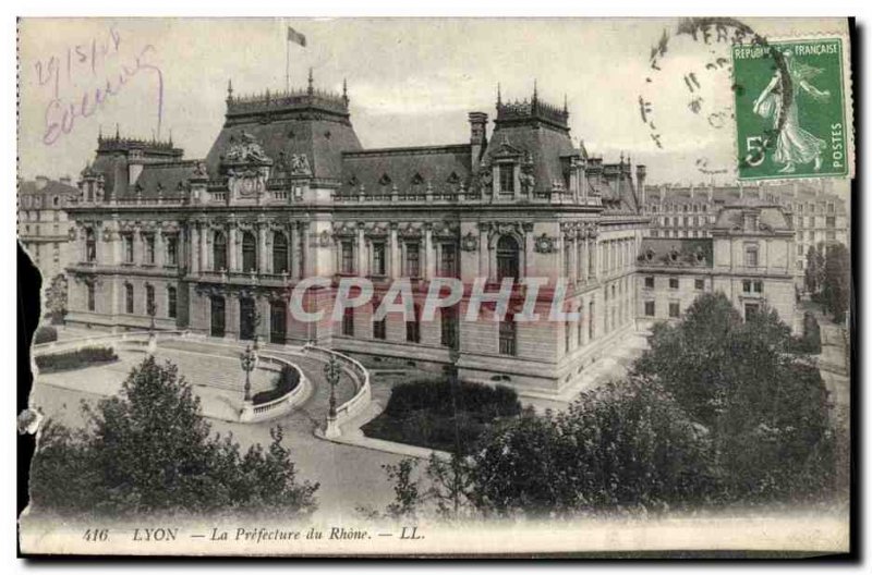 Old Postcard Lyon Rhone Prefecture