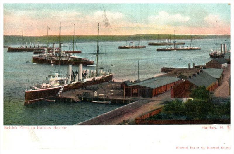 21817 Canada Halifax  British Fleet in Harbor