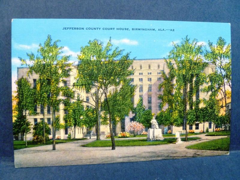 Postcard AL Birmingham Jefferson County Court House