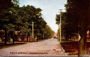 Illinois Waukegan West Street 1908