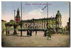 Belgie Belgium Ostend Old Postcard City Hotel Grand Place