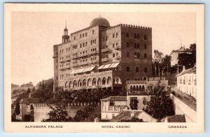 Alhambra Palace Hotel Casino GRANADA Spain Postcard
