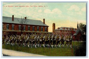 c1950's US Regular Heavy Marching Order Fort Porter Buffalo New York NY Postcard 