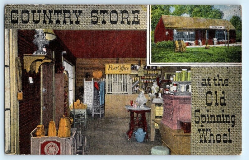 Country Store Spinning Wheel Hinsdale IL Illinois Postcard (DL12)