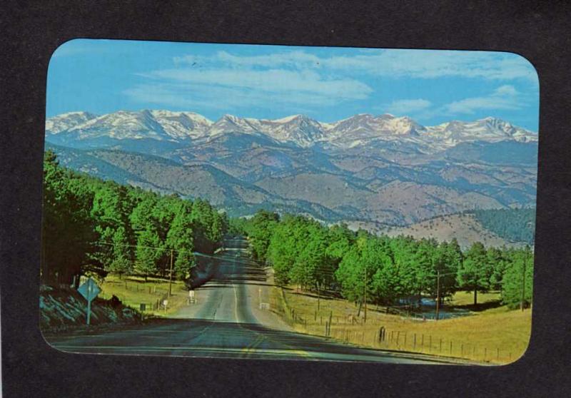 CO Continental Divide Highway Genesee Mountain Denver Park Colorado Postcard