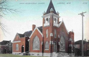 Union Presbyterian Church Laramie Wyoming 1910c postcard