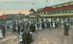 Euclid Beach Park Cleveland Ohio - Pavilion and Figure Eight Ride - pm 1910 - DB