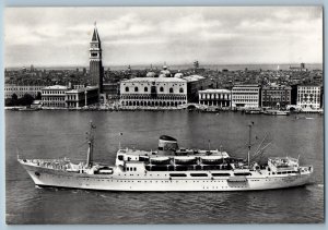 Italy Postcard Venice Navigation Company Liner San Marco c1950's RPPC Photo