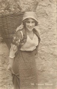 Swiss folk types - Ticinese Costumes - Ticino - 1923 rppc