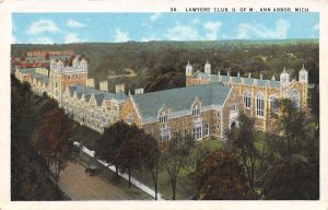 Lawyers Club University Michigan Ann Arbor 20s postcard