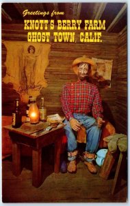 Postcard - Sad-Eye Joe, Greetings from Knott's Berry Farm, Ghost Town - CA