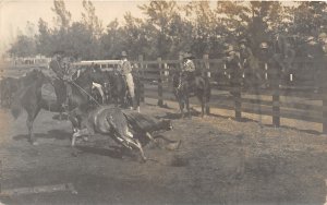 H11/ RPPC Postcard c1910 Rodeo Cowboys Lasso Spokane Washington12